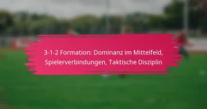 3-1-2 Formation: Dominanz im Mittelfeld, Spielerverbindungen, Taktische Disziplin